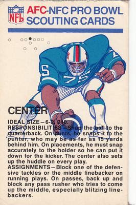 afc-nfc pro bowl scouting cards|1973 FLEER AFC.